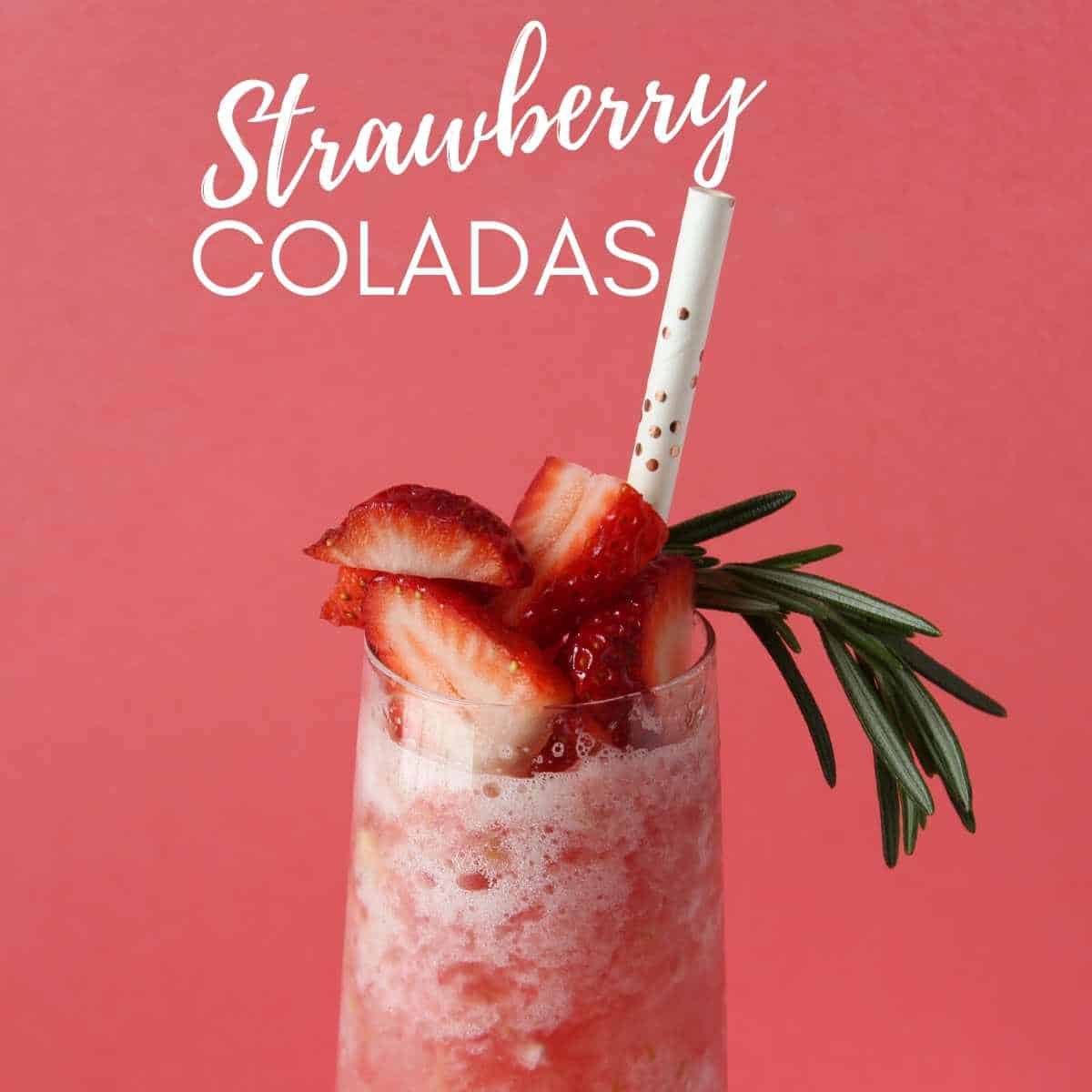 Frozen Strawberry Coladas - Only 2 Ingredients! | Shaken Together