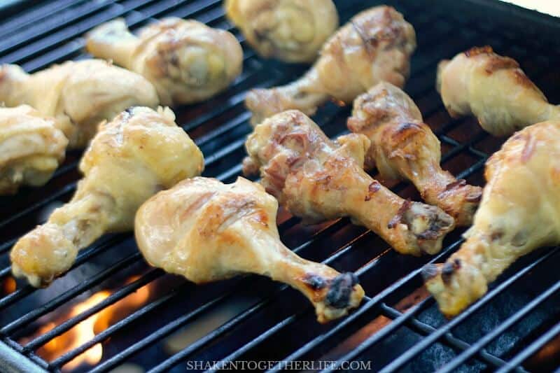 Grilled Honey Mustard Drumsticks - this recipe starts with quick boiled chicken drumsticks that are grilled over medium heat