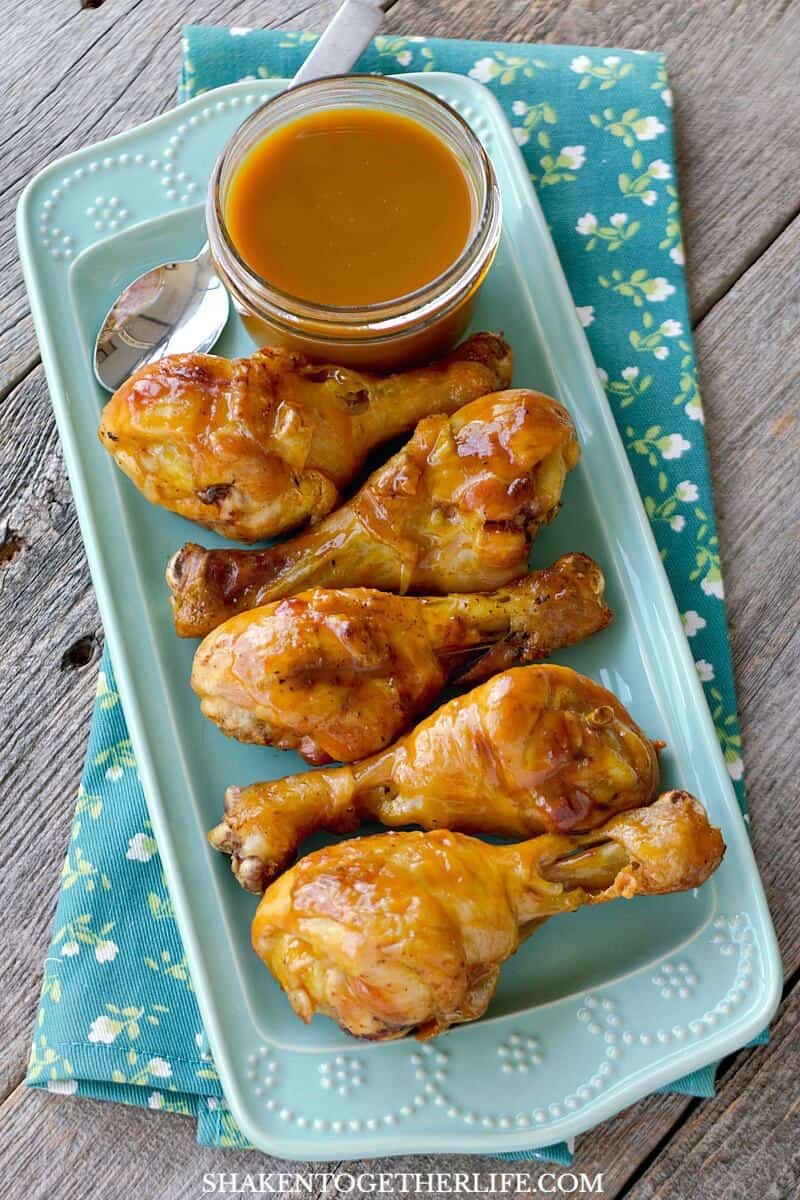 These Grilled Honey Mustard Drumsticks are dripping in a gloriously sticky glaze! This easy grilling recipe is perfect for those upcoming picnics and any outdoor entertaining!