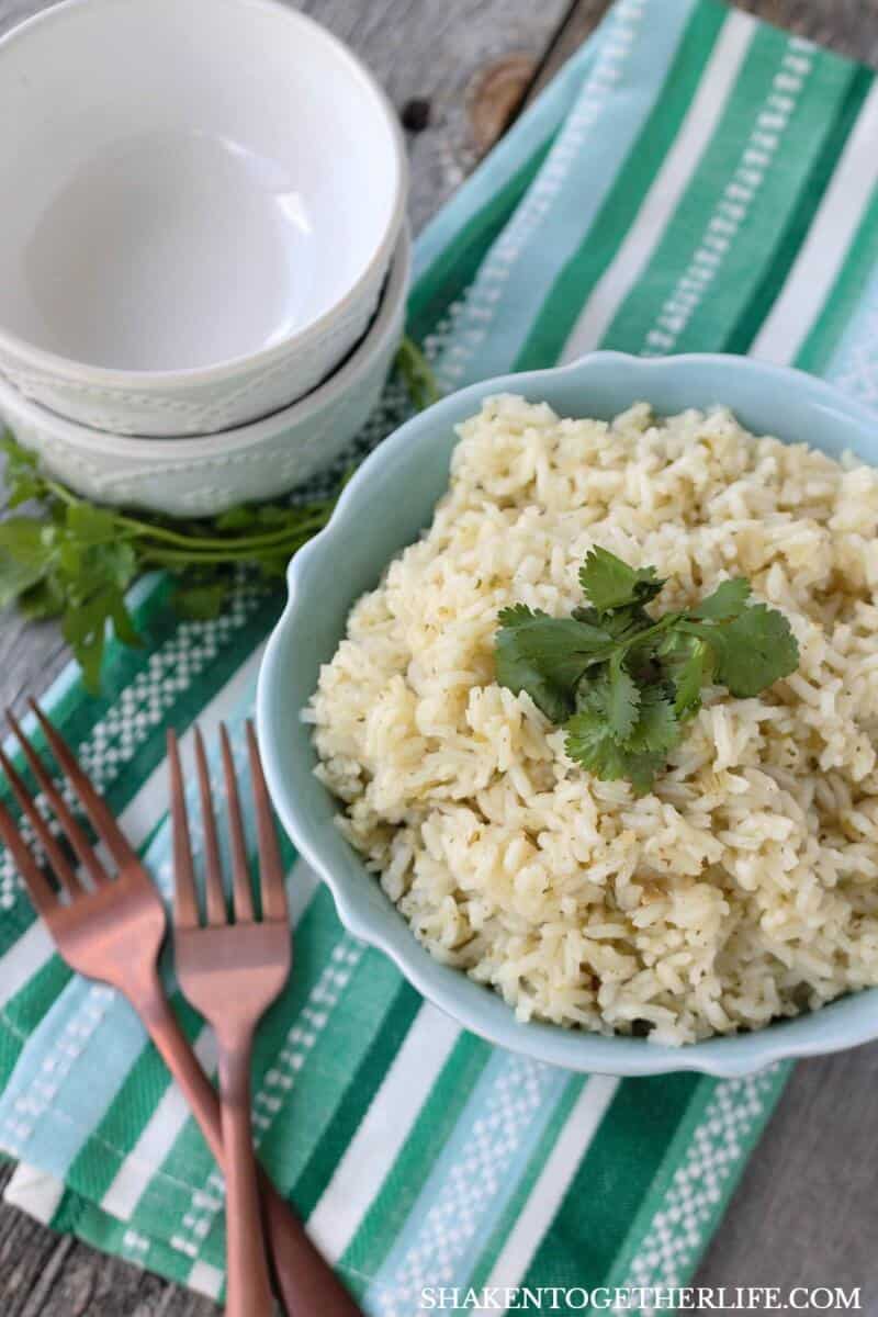 Simple Butter Cilantro Rice is an easy side dish that packs a ton of flavor with almost zero effort!