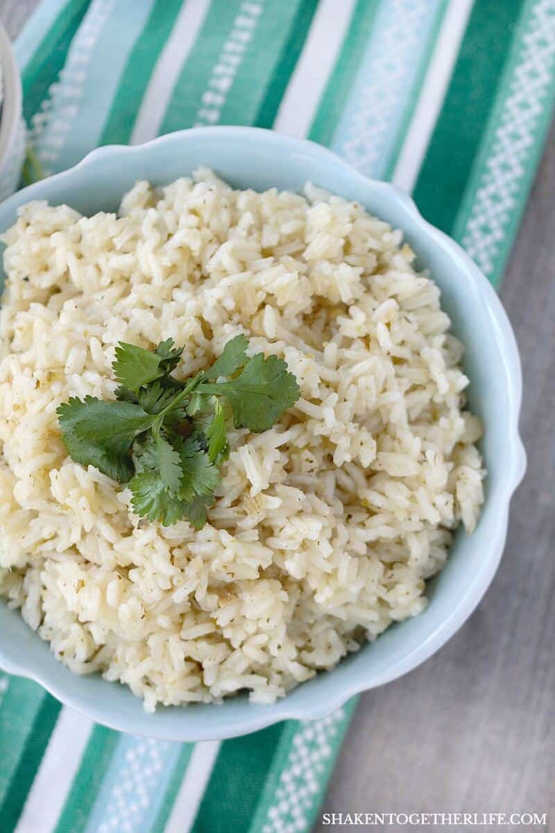 Simple Butter Cilantro Rice gets a ton of flavor from a simple grocery store ingredient! This easy side dish is perfect for Cinco de Mayo or any weeknight meal!