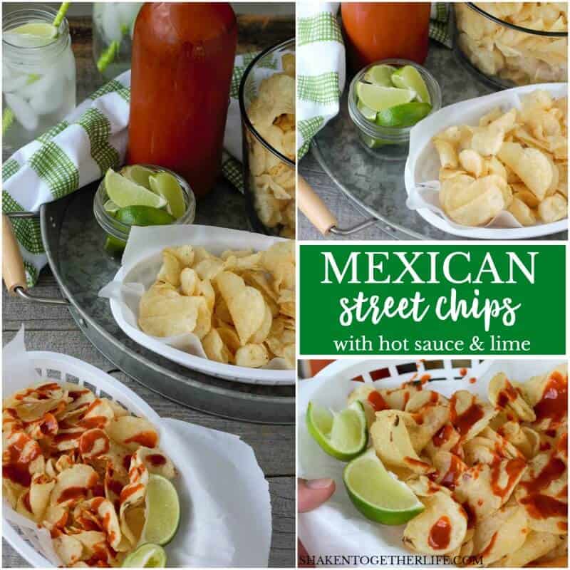 Move over chips and salsa - these Mexican Street Chips with Hot Sauce & Lime are an irresistibly easy snack!