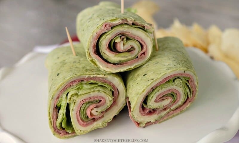 Spicy Roast Beef Wraps are perfect for picnics, potlucks and pool parties! The spicy cream cheese spread is the secret to this flavorful wrap!