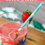 Fruity and refreshing, 2 ingredient Strawberry Orange Smoothies are a delicious snack to sip!