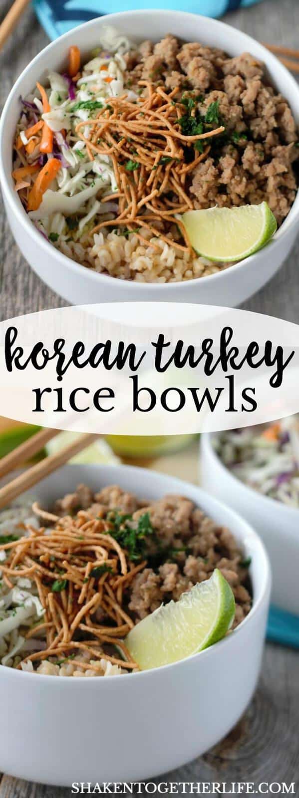 My family can't get enough of these Korean Turkey Rice Bowls! This is a quick and flavorful 30 minute meal!