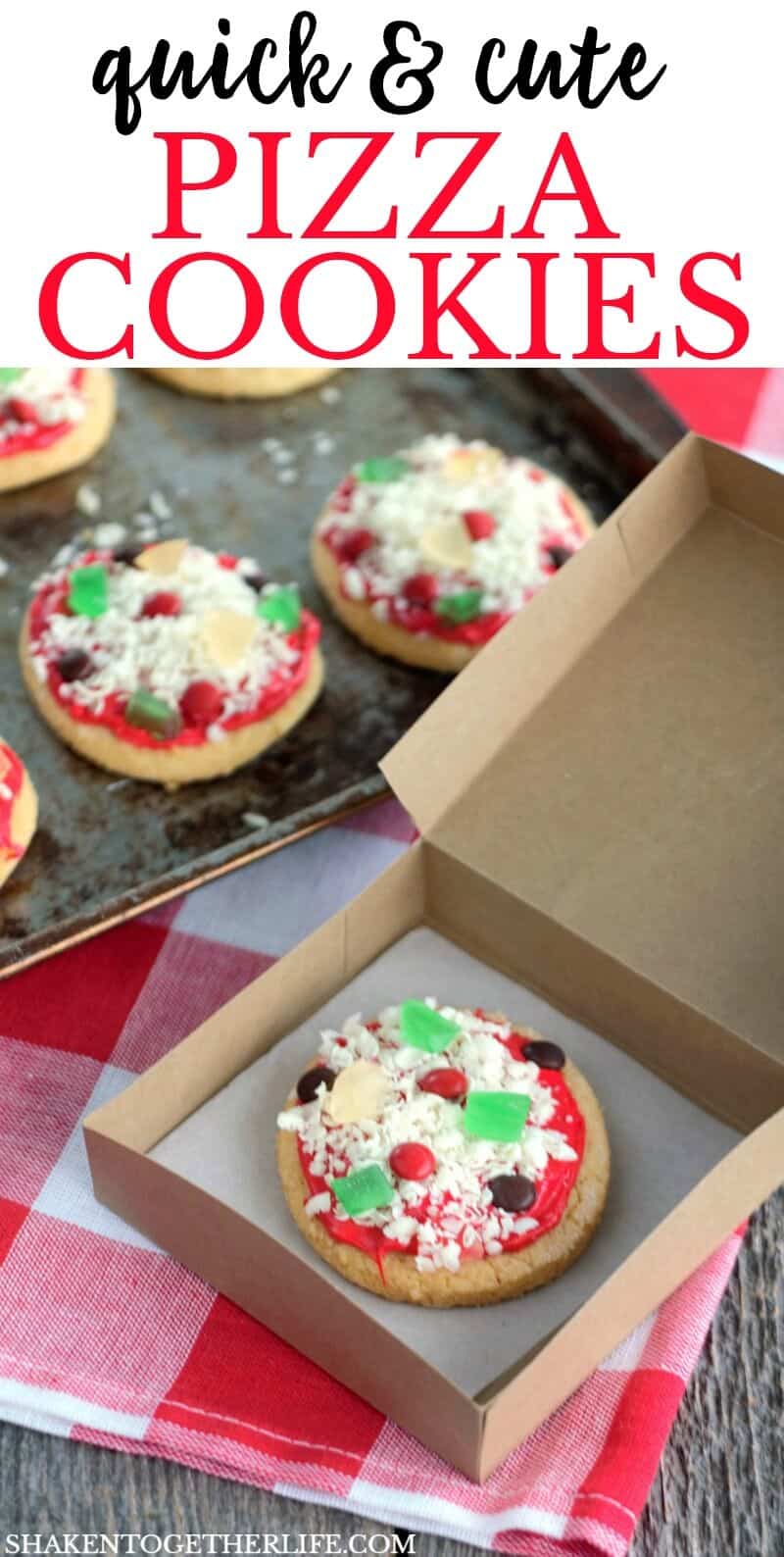 Having a pizza party? Need a simple pizza themed dessert? Make these Quick & Cute NO BAKE Pizza Cookies!