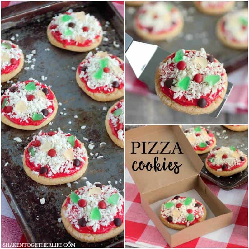 No Bake Sugar Cookie Pizza Cookies - these are the cutest cookies! Love all the sweet toppings loaded on a sugar cookie crust!