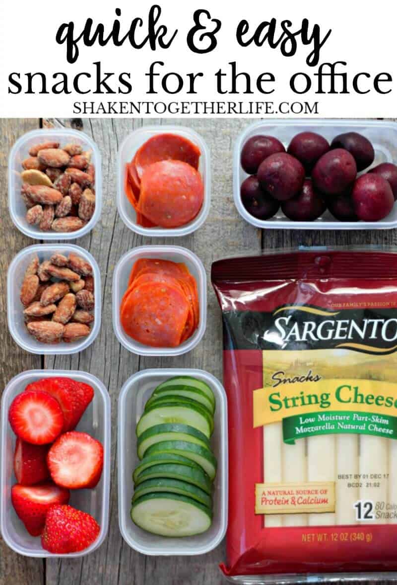 Quick & Easy Snacks for the Office - perfect to prep and pack for working parents, work from home folks or anyone who needs snack ideas for adults!