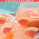 With just 2 ingredients, these Ruby Red Grapefruit Mimosas will be the life of every pool party, girls day and brunch!