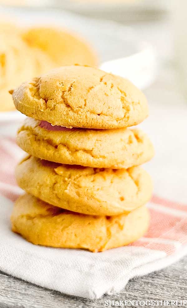 Soft Pumpkin Cookies stacked