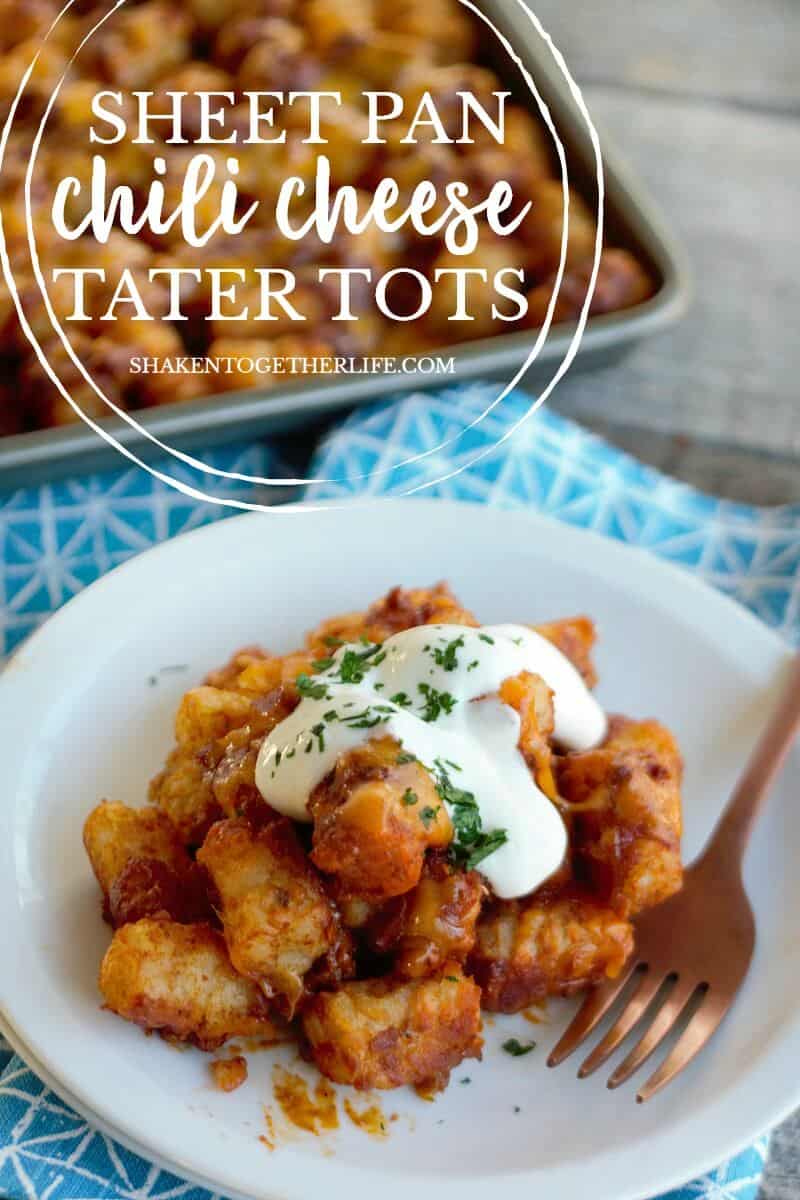Sheet Pan Chili Cheese Nachos are classic comfort food and so cheesy and delicious!