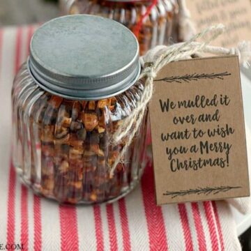 mulling spices gift with printable gift tag