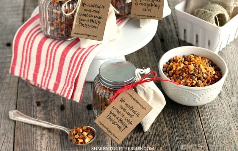 Easy and affordable, you can make an Essential Oils Mulling Spices Gift for everyone on your list. Grab the printable tags for this handmade holiday gift, too!