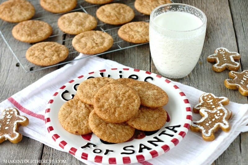 Cookies don't get easier than these Super Simple Gingerbread Snickerdoodles! These simple Christmas cookies are perfect for cookie exchanges or to leave for Santa!