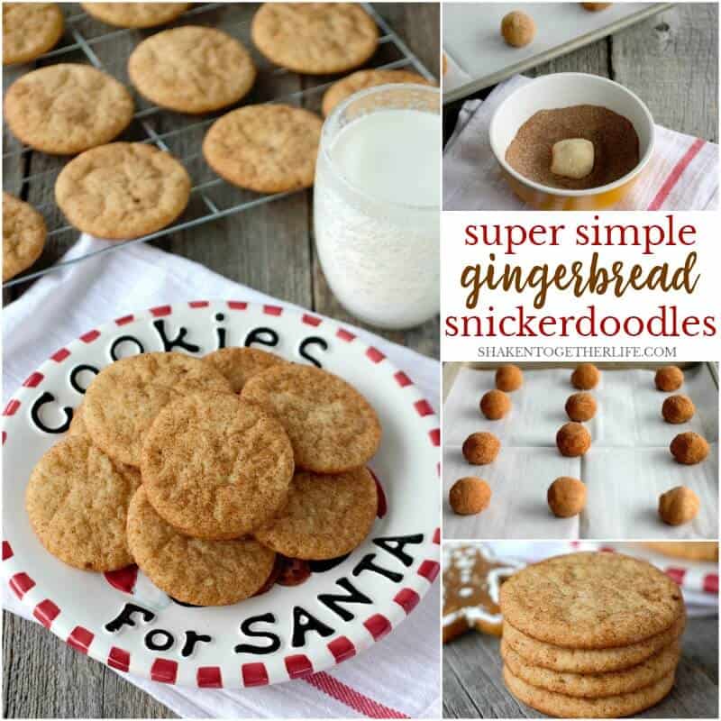 Super Simple Gingerbread Cookies are the easiest Christmas cookie recipe ever! Just roll refrigerated sugar cookie dough in gingerbread sugar and bake!