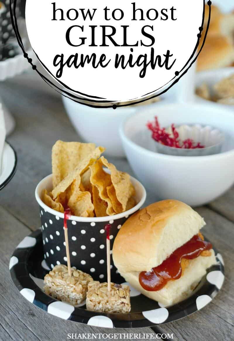 How to Host a Girls Game Night! Great ideas for simple decor, easy food and tons of fun!