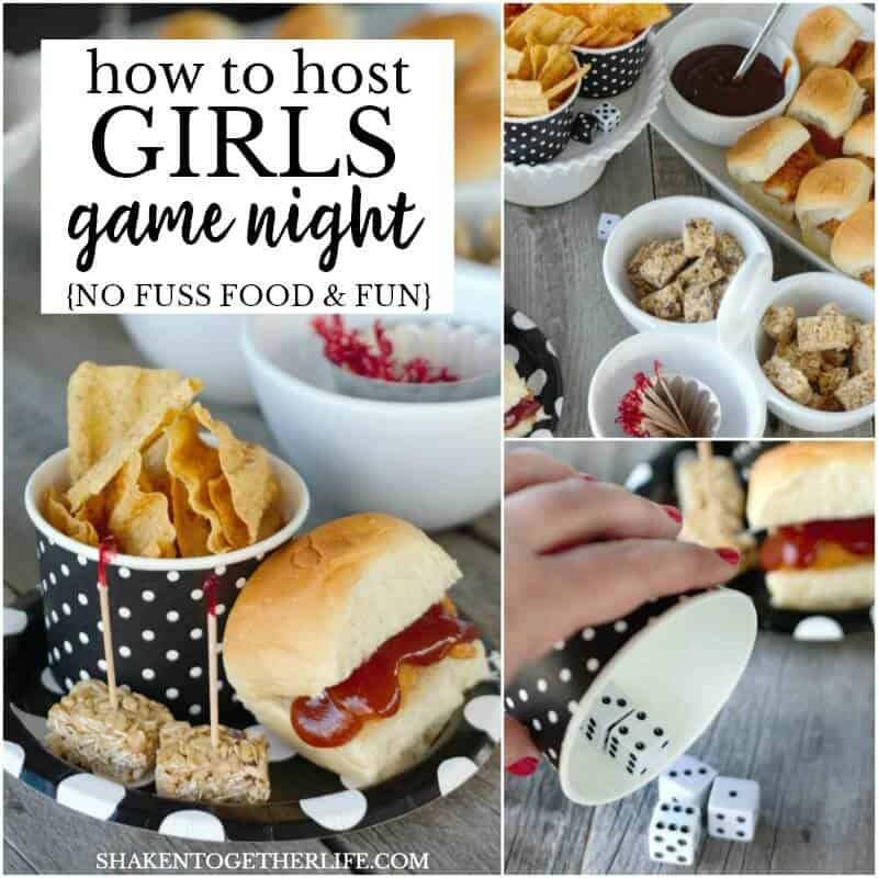 How to host Girls Game Night in 4 Easy Steps! Ideas for decor, food, games and more!