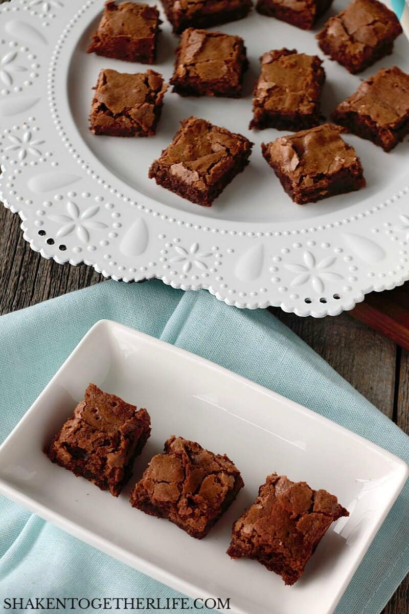 The BEST Brownies from Scratch! We call these my Grandma's Wonderful Brownies since they bake up with a rich chocolatey center and a crispy, crackly top! These ultra chocolatey brownies are amazing!