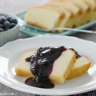 Homemade 10 Minute Vanilla Blueberry Sauce is a fruity topping that is perfect to drizzle on pound cake, swirl into yogurt or dollop onto ice cream. This fresh blueberry sauce is glossy, gorgeous and packed with bright blueberry flavor!