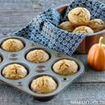 Simple and sturdy, these easy One Bowl Sugar Sprinkled Pumpkin Spice Muffins will be a fast Fall family favorite!