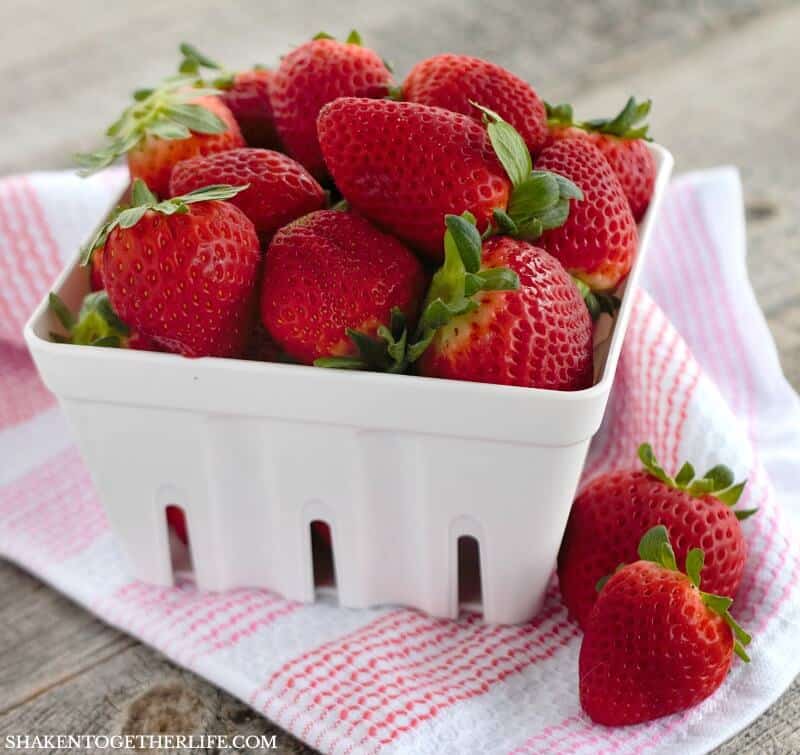 strawberries in carton