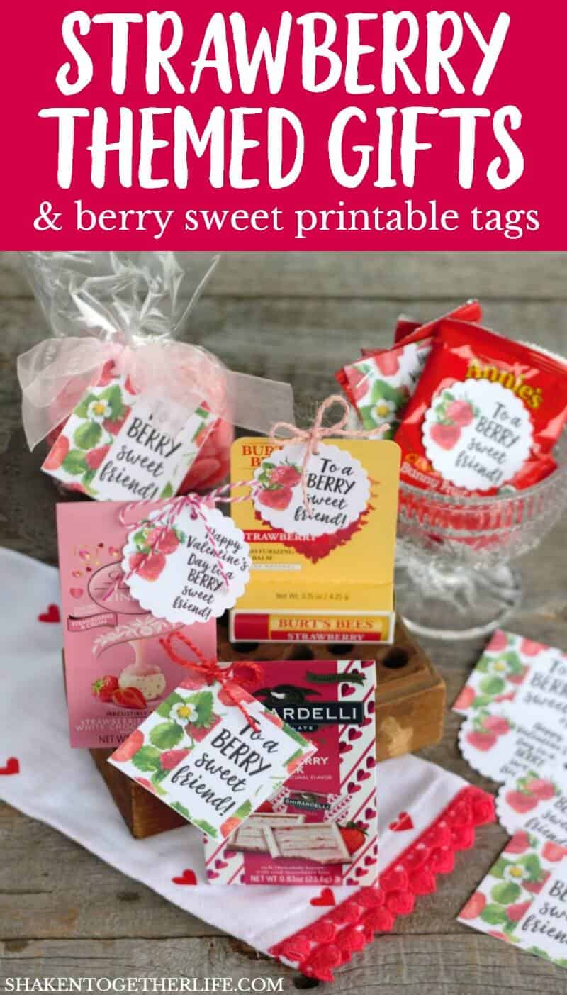 Our berry sweet Strawberry Themed Gifts are perfect for Valentine's Day or just to give a friend a little berry themed pick me up! There is a list of inexpensive strawberry themed gifts, too!