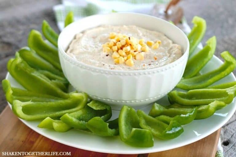 Creamy Chipotle Ranch Dip with Bell Pepper Chips