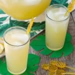 Skinny Sparkling Pineapple Lemonade Punch has 3 ingredients and just 50 calories per glass! This easy to make sparkling pineapple lemonade is perfect to make for parties and sip by the pool all Summer long!
