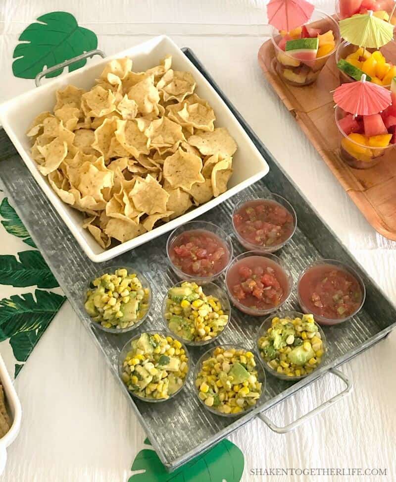 A Tropical Summer Craft Party is the perfect occasion to highlight all of of the in season Fresh From Florida produce like corn, watermelon, tomatoes, blueberries and bell peppers!