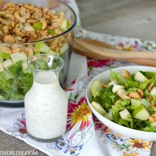 This salad made with green apples, Swiss cheese, cashews and a homemade creamy poppy seed dressing is fresh, simple and absolutely delicious!
