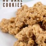 pumpkin spice no bake cookies on white plate