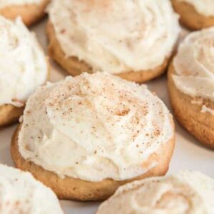 eggnog cookies with white frosting