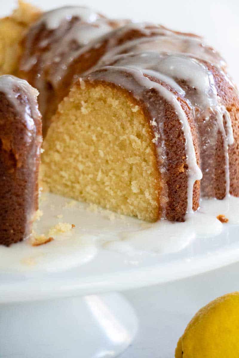 Lemon Bundt Cake with Lemon Glaze - Shaken Together