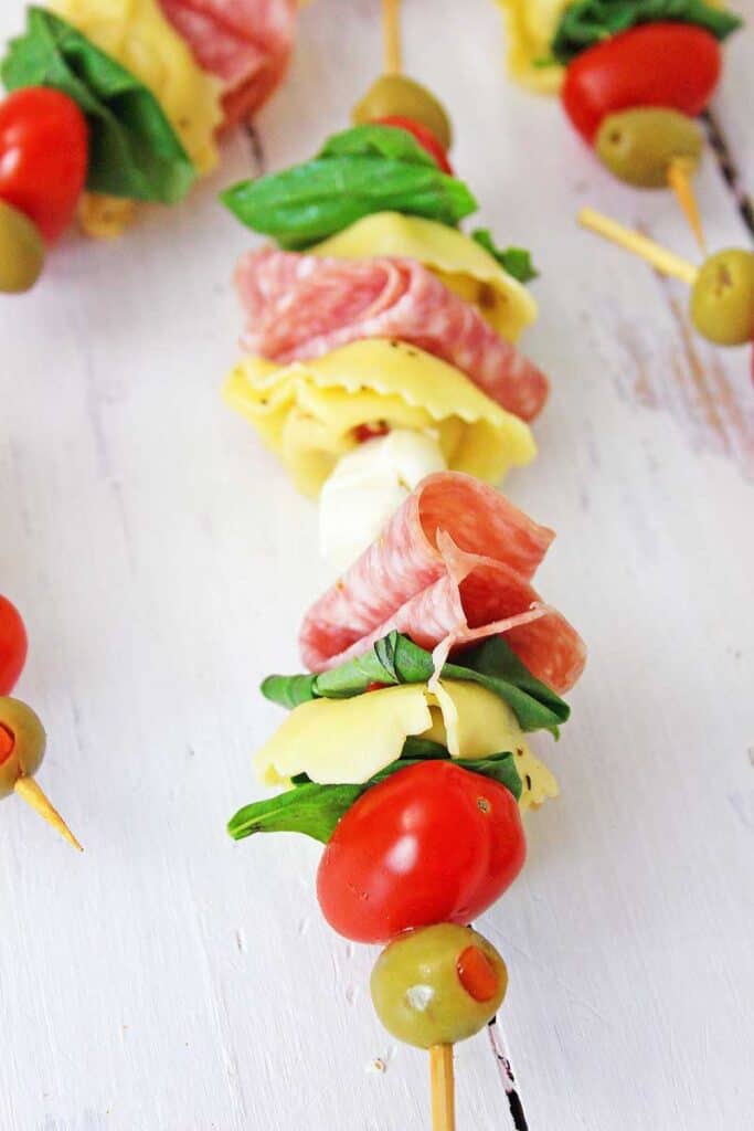 Antipasto Skewers with Tortellini - I Heart Vegetables