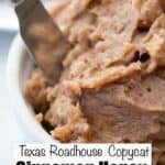 texas roadhouse butter in ramekin with spreading knife