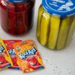 kool aid packets and jars of kool aid pickles