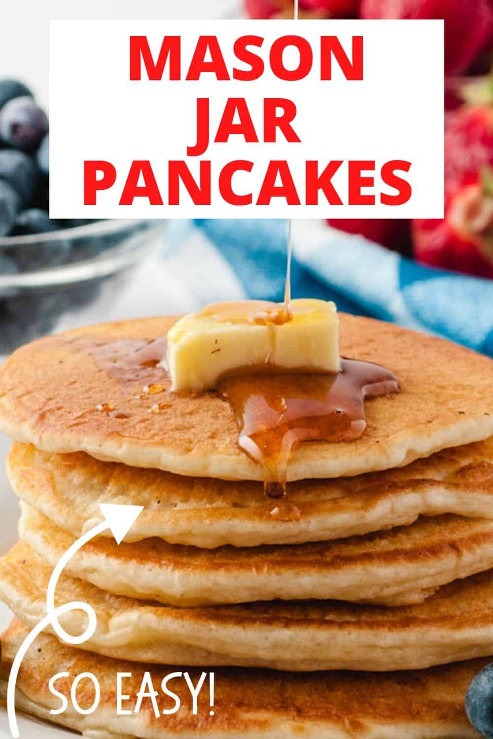 Mason Jar Pancakes Shaken Together