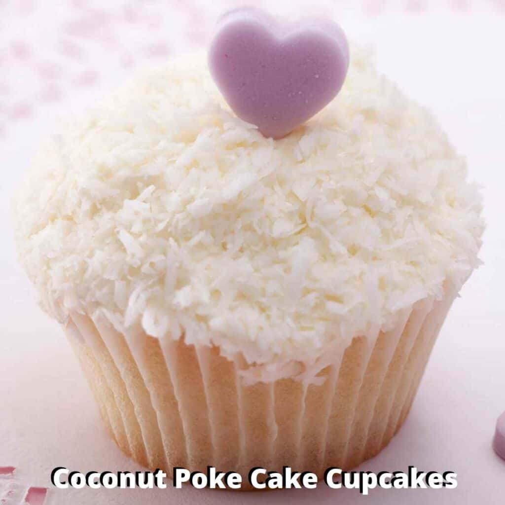 coconut cream poke cake cupcake