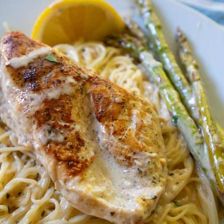 Creamy Lemon Chicken and Asparagus