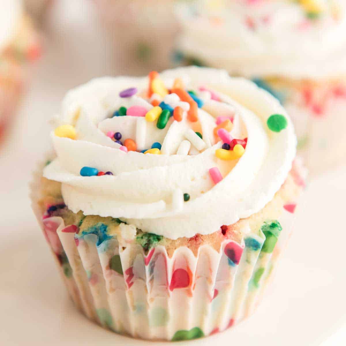 Homemade Funfetti Cupcakes - Shaken Together