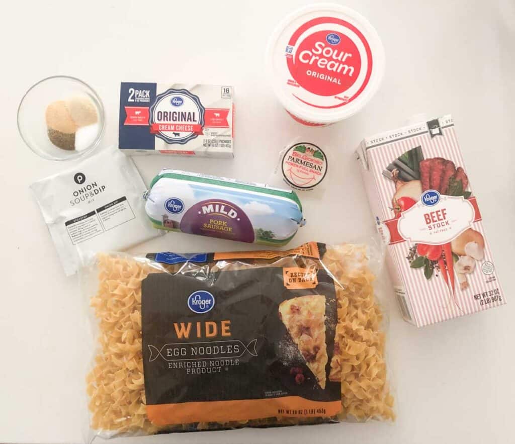 creamy sausage pasta ingredients