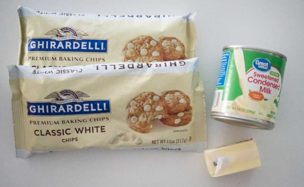 white chocolate fudge ingredients