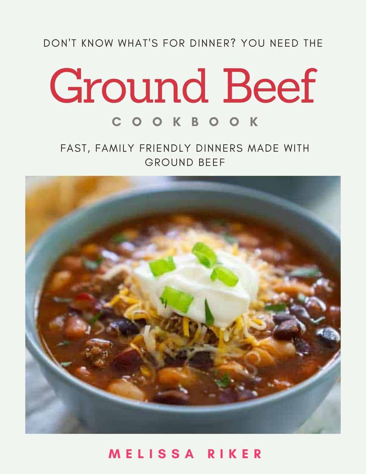 cover of ground beef recipe ecookbook