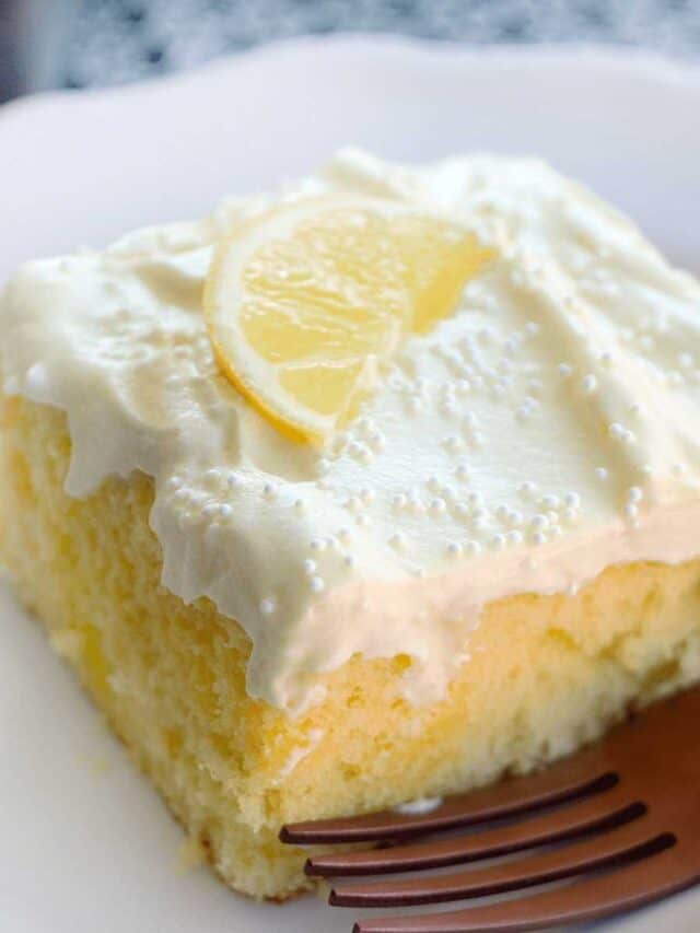 Triple Lemon Poke Cake