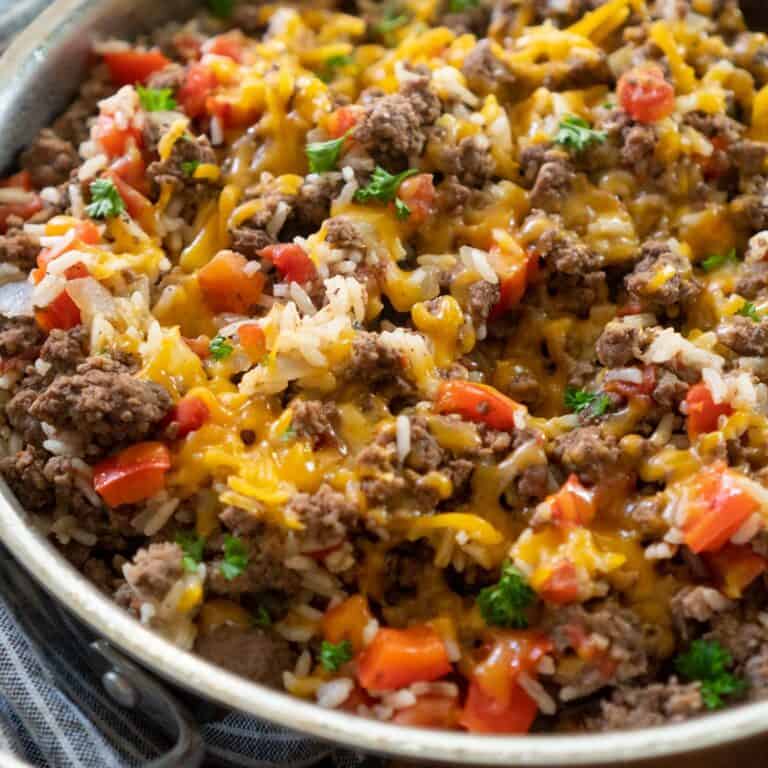 Ground Beef and Rice Skillet Dinner