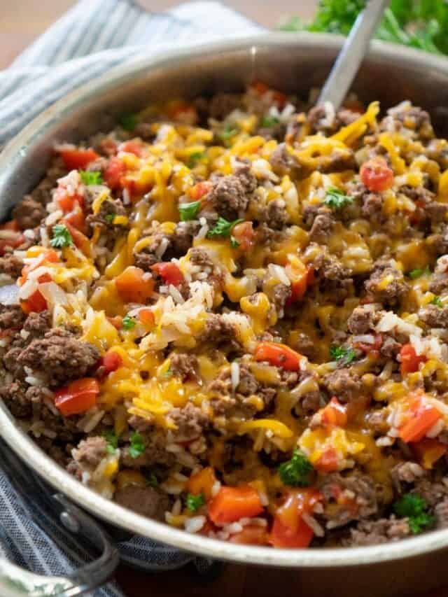 Ground Beef and Rice Skillet