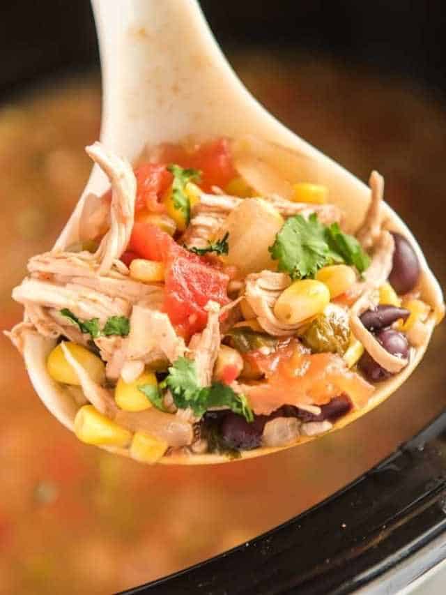 Chicken Tortilla Soup (Slow Cooker Recipe)