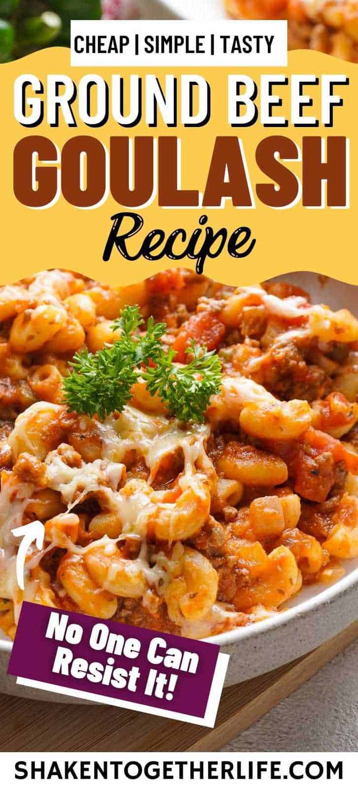 Easy Ground Beef Goulash - Shaken Together