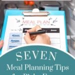 collage for meal planning tips for picky eaters with text overlay