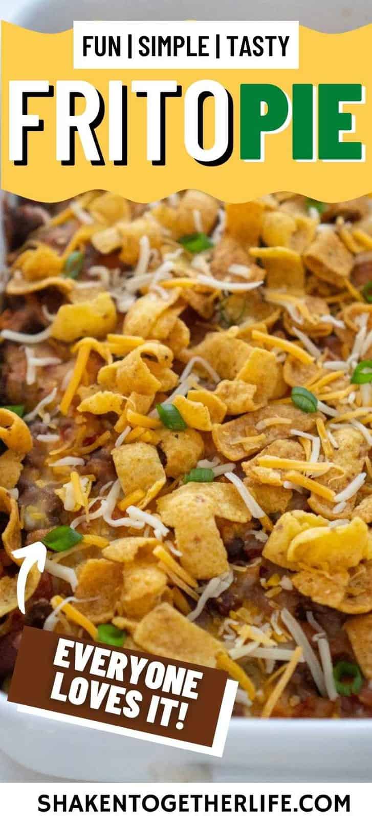 Easy Ground Beef Frito Pie Shaken Together